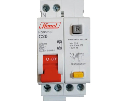 Disjunctor Diferential Himel Rcbo 1p+n 20a 4, 5ka, Curba C