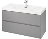 Baza Lavoar Baie Cersanit Crea, 2 Sertare, MDF, 99,4 cm, Gri Mat Fara Lavoar