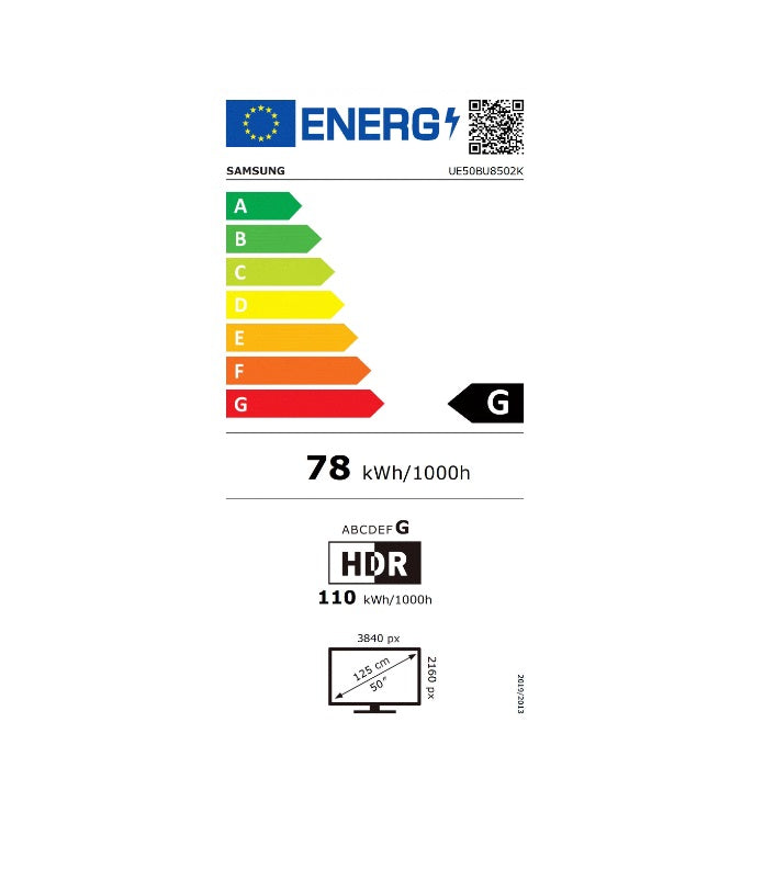 Televizor Samsung 50BU8502, 125 cm, Smart, 4K Ultra HD, Ultra HD, LED, Clasa G