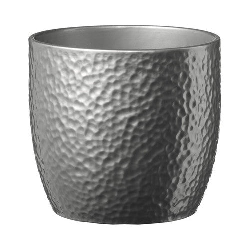 Ghiveci pentru flori Boston, ceramica, Ø 13 cm, argintiu