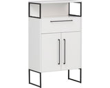 Dulap Baie Asezat Limone U650, 2 Usi 1 Sertar, PAL, 112,5x65,2 cm, Alb Creta