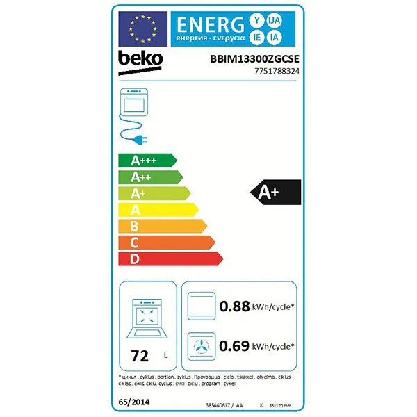 Cuptor incorporabil Beko BBIM13300ZGCSE, Electric, 72 l, Clasa A+, Autocuratare catalitica, AEROperfect, SoftClose door, Raft telescopic, 3D Cooking, SteamShine Cleaning, Argintiu