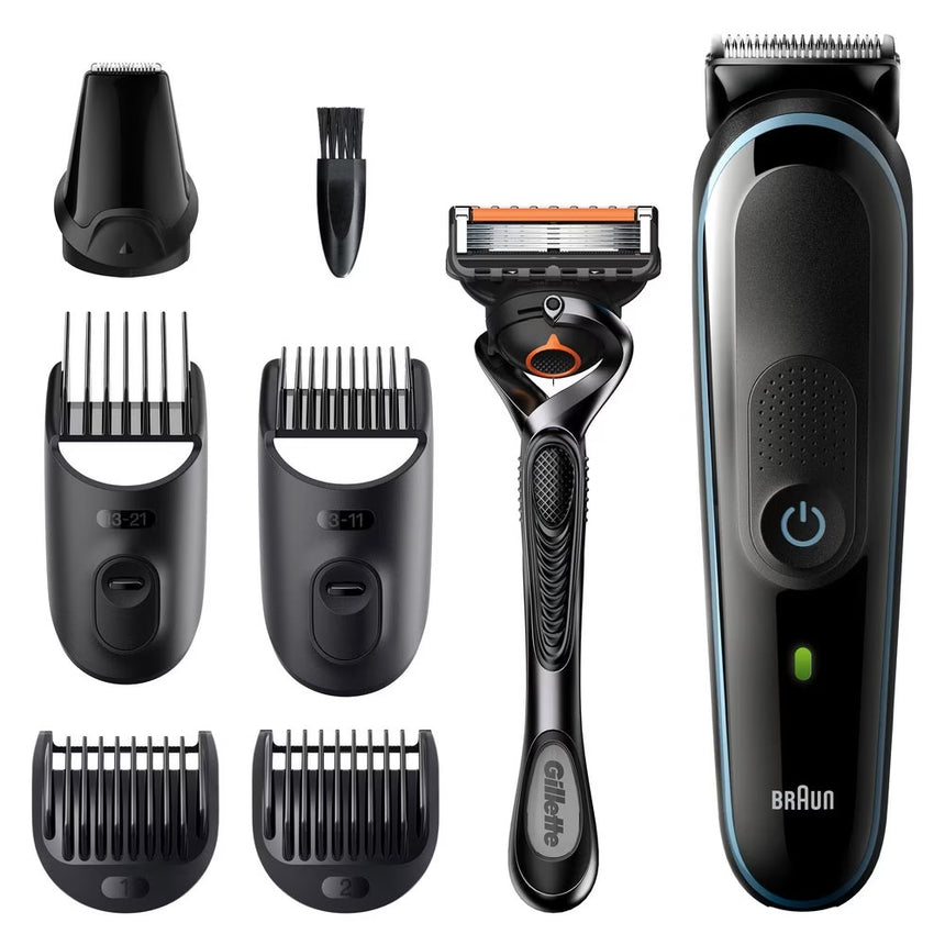 Aparat de Tuns Multifunctional BRAUN MGK5345, Acumulator, 100 Minute Autonomie, Negru