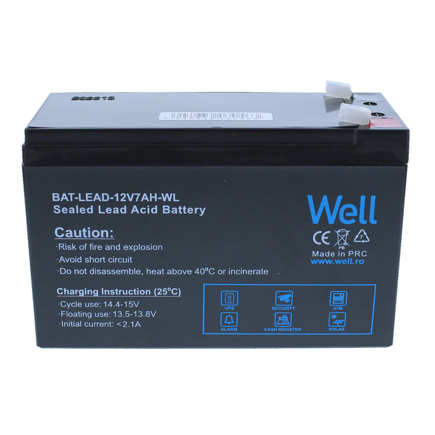 Acumulator plumb acid Well, 12V, 7Ah, borne late