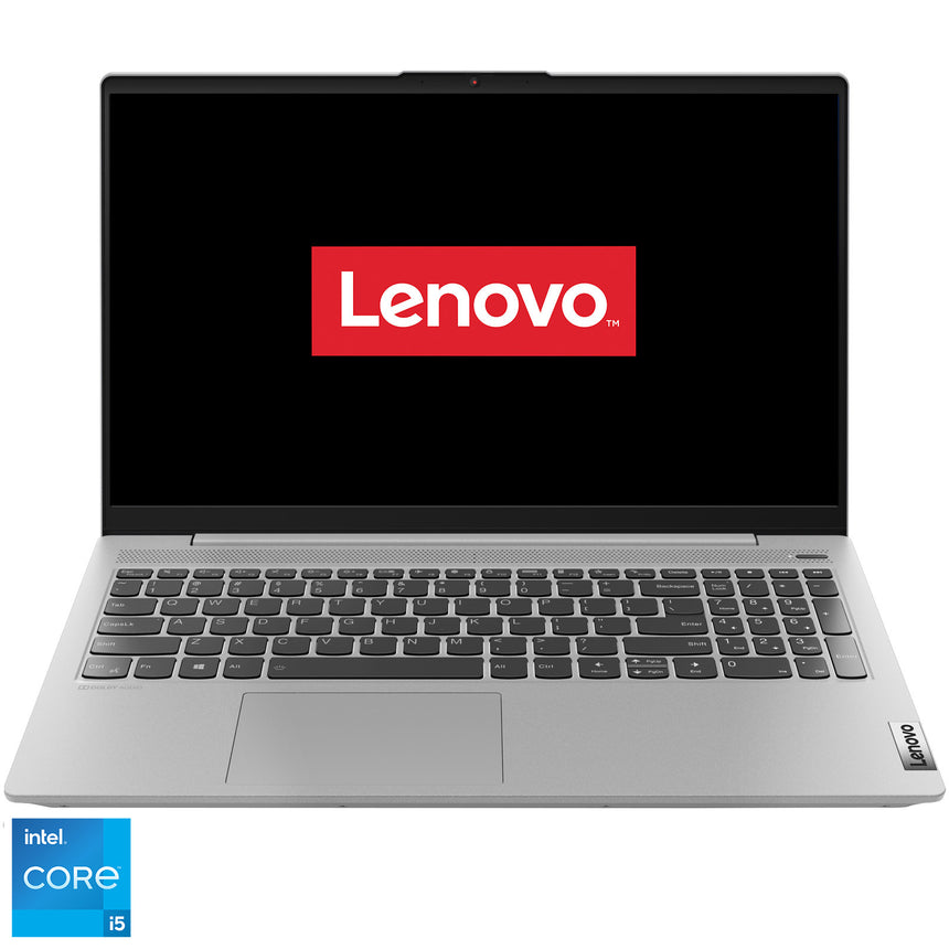 Laptop Lenovo IdeaPad 5 15ITL05 cu procesor Intel Core i5-1135G7 pana la 4.20 GHz, 15.6", Full HD, 8GB, 512GB SSD, Intel Iris Xe Graphics, Free DOS, Platinum Grey