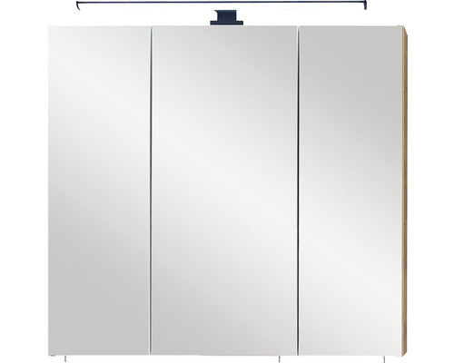 Dulap baie cu oglinda pelipal Ribbeck, PAL, 374 75x70 cm stejar