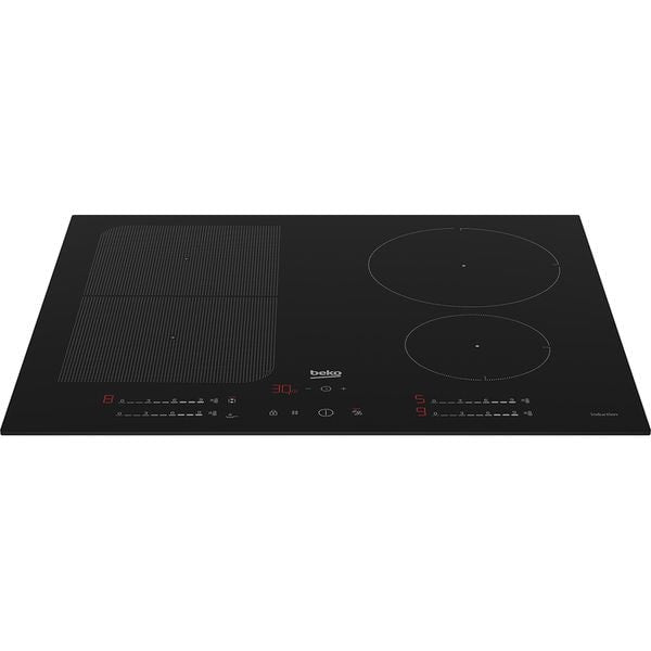 Plita incorporabila Beko HII64791UFT , Inductie, 4 induction zones + IndyFlex, Touch control 9 trepte, Booster, HobtoHood, OverHeat Safety System, Auto Shutdown, SlimDesign, Residual heat indicator, 60 cm, Negru
