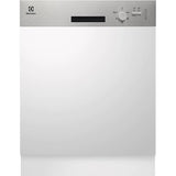 Masina de spalat vase semi-incorporabila Electrolux EEA17100IX, 13 seturi, 5 programe, Clasa F, AirDry, Motor Inverter, Start intarziat, 60 cm