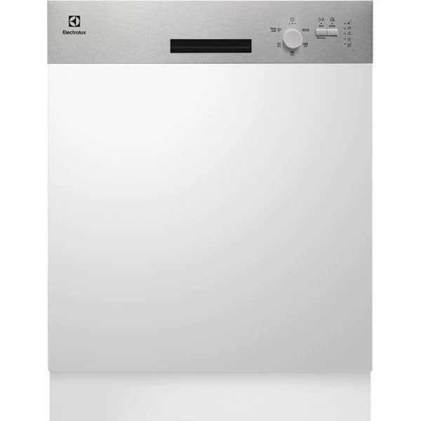 Masina de spalat vase semi-incorporabila Electrolux EEA17100IX, 13 seturi, 5 programe, Clasa F, AirDry, Motor Inverter, Start intarziat, 60 cm