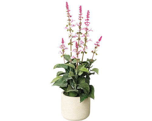 Planta Artificiala Salvie In Ghiveci H 45 Cm Trandafiriu