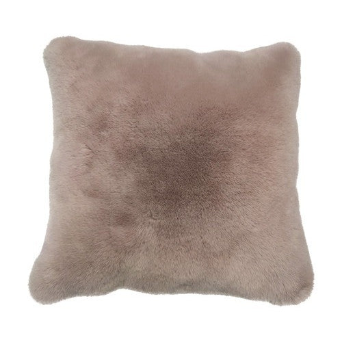 Perna decorativa patrata SoleVito Romance cu blana artificiala, roz, 45x45 cm
