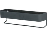 Etajera baie Sealskin Brix negru, 35 cm
