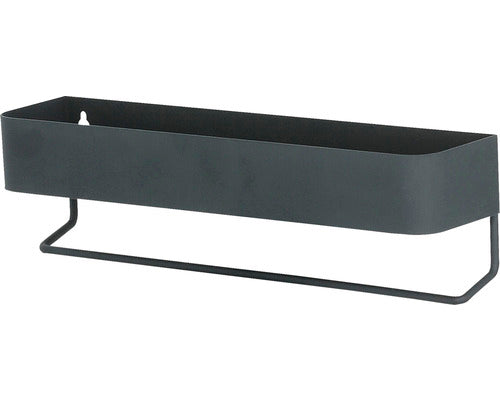 Etajera baie Sealskin Brix negru, 35 cm