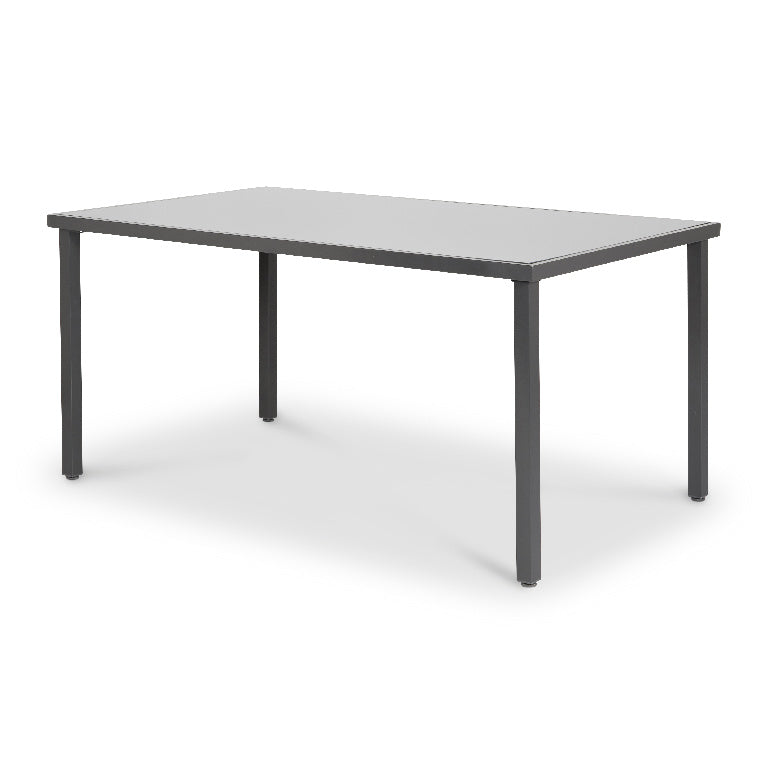 Masa gradina, otel si sticla, culoare gri, 150 x 90 x 72 cm Dallas