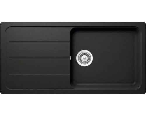 Chiuveta Bucatarie Cu O Cuva Schock Formhaus D-100l 100x50 Cm, Cu Picurator, Reversibila, Cristalite Nero