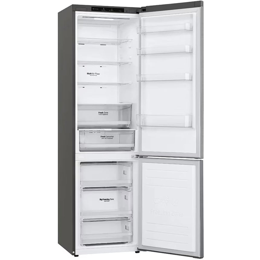 Combina frigorifica LG GBP62PZNCN1, 384 l, No Frost, Compresor Smart Inverter, DoorCooling+, Clasa C, H 203 cm, Argintiu