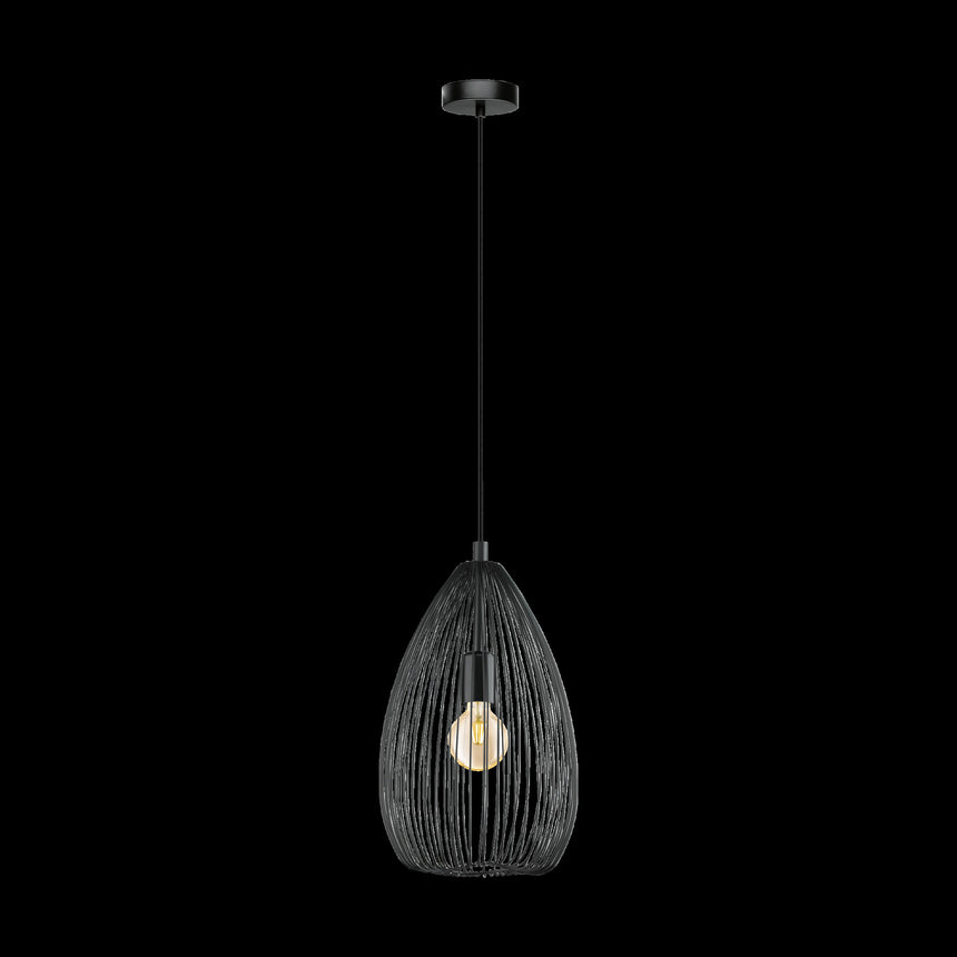 Pendul CLEVEDON, 49141, 60W, Metal, Negru