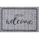 Covoras intrare de interior IS0735 Home, 40x60 cm, Gri / Negru