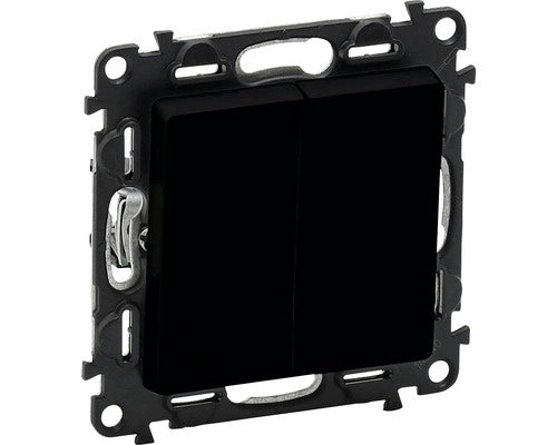 Intrerupator Dublu Legrand Valena Life, Negru Mat