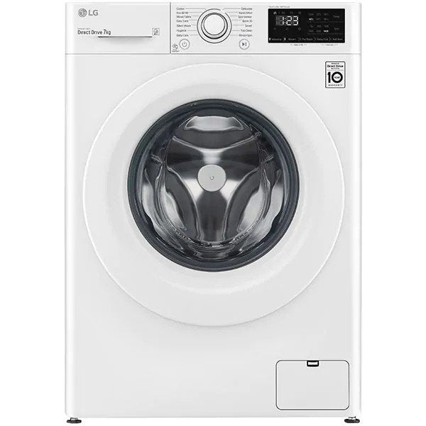 Masina de spalat rufe frontala LG F4WN207N3E, 7 kg, 1400rpm, Clasa D, Direct Drive, SmartDiagnosis™, Add Item, Alb