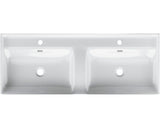 Lavoar ceramica Jungborn Nove 121 cm, 2 cuve, alb lucios