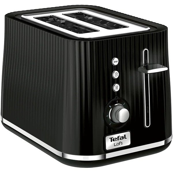 Prajitor de paine, Tefal, Loft 2S TT761838, 850W, 2 felii, Negru
