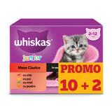 Hrana umeda pentru pisici Whiskas, Junior, (10 + 2) x 85 g