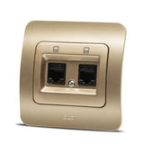 Priza Dubla UTP RJ45 Elbi Jazz Cat6 Incastrat Titan ST