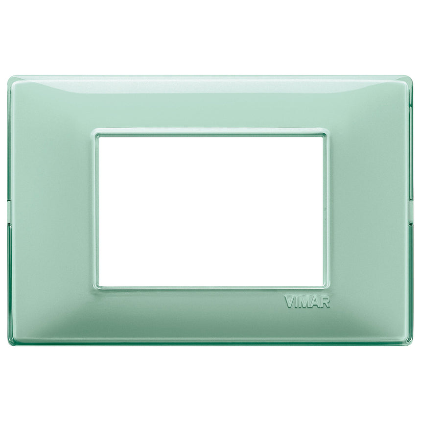 Rama decorativa pentru 7 module Vimar Plana, pentru aparataj modular, verde Reflex mint