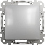 Intrerupator Sedna Design & Elements, Schneider Electric, Termoplastic, 10 A, IP20, 73 x 73 x 37 mm, Argintiu