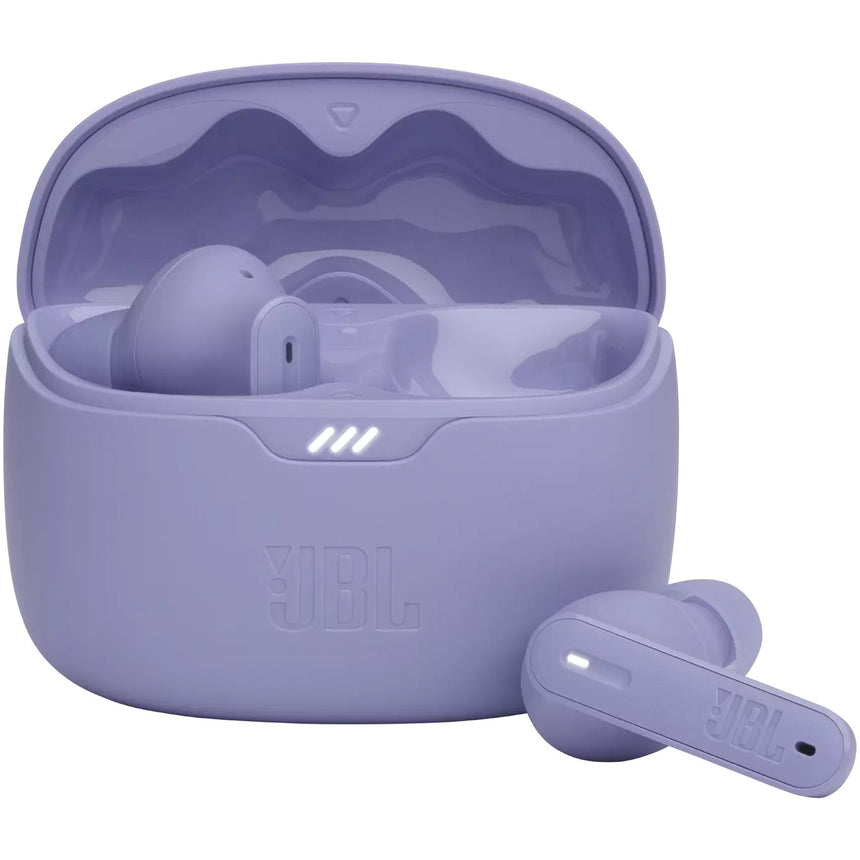 Casti in-ear JBL Tune Beam, True wireless, Active Noise Cancelling, Bluetooth, 4 Microfoane, Autonomie 48H, IP54, Violet