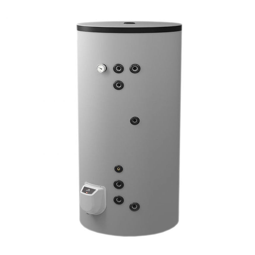 Boiler mixt cu 2 serpentine in paralel Eldom , capacitate 500 L, 9 kW, pe podea