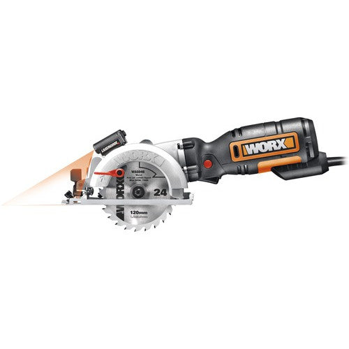 Fierastrau circular mini Worx WX427 710W, 46mm, accesorii incluse