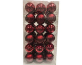 Pachet Globuri Din Sticla, Ø 6 Cm, Rosu, 54 Buc