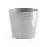 Ghiveci din plastic reciclat Ecopots Amsterdam Mini, 13 cm., Alb Gri