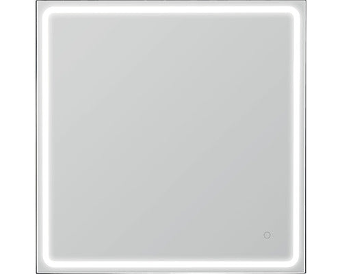 Oglinda Baie cu Iluminare LED Focco Mia 100x80 cm, Rama Neagra, IP 44
