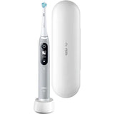 Periuta de dinti electrica Oral-B iO6 cu tehnologie magnetica si micro-vibratii, inteligenta artificiala, display led interactiv, senzor de presiune smart, timer vizibil, 5 moduri, 1 capat, trusa de calatorie, gri