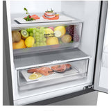 Combina frigorifica LG GBP62PZNCN1, 384 l, No Frost, Compresor Smart Inverter, DoorCooling+, Clasa C, H 203 cm, Argintiu