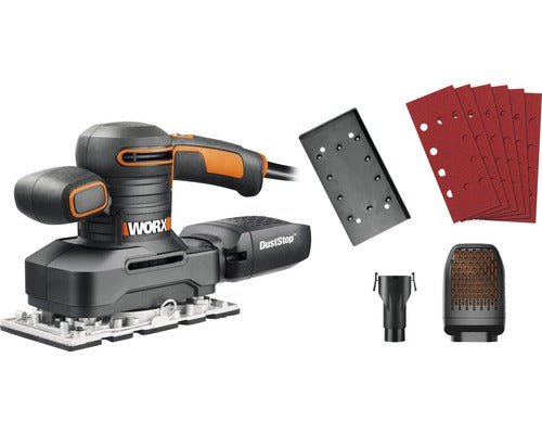 Slefuitor Electric cu Vibratii Worx WX641 250W 90x187 mm, Accesorii incluse