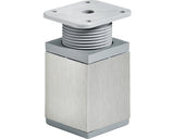 Picior Mobila Patrat Hettich 40x40x(60-75) Mm, Inaltime Reglabila, Otel Inoxidabil