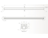 Prag cabina dus drept din granixit 100 cm Brownie