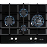 Plita incorporabila CATA LCIB 6031 BK, Gaz, 4 arzatoare, Wok, Negru
