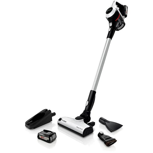 Aspirator vertical BOSCH Unlimited BCS612W, 0.4l, 18V, autonomie max 30 min, Power for ALL, Alb-Negru