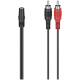 Adaptor Audio Hama, 2 x stecher RCA - priza stereo jack 3.5 mm