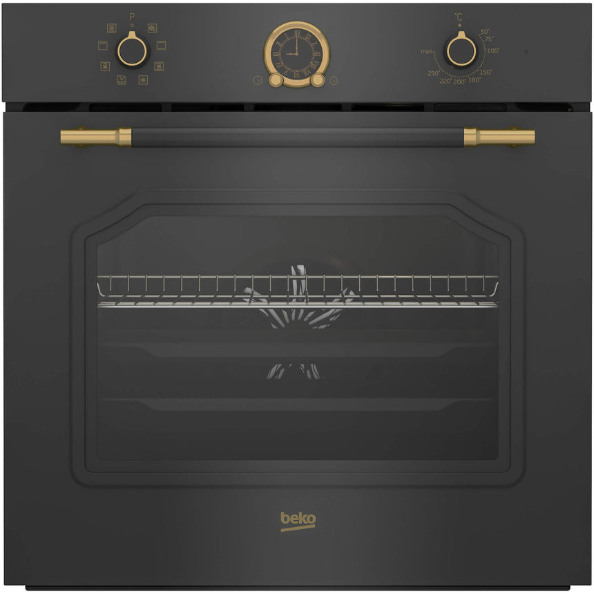 Cuptor incorporabil Beko RBIM19200AD, Electric, 72 l, 3D Cooking, Grill, Defrost, Fan Assisted cooking, Antracit