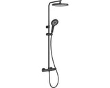 Sistem De Dus Cu Termostat Avital Verdon, Dus Fix Ø26 Cm, Para Dus 3 Functii, Furtun Dus 1, 5 M, Negru Mat