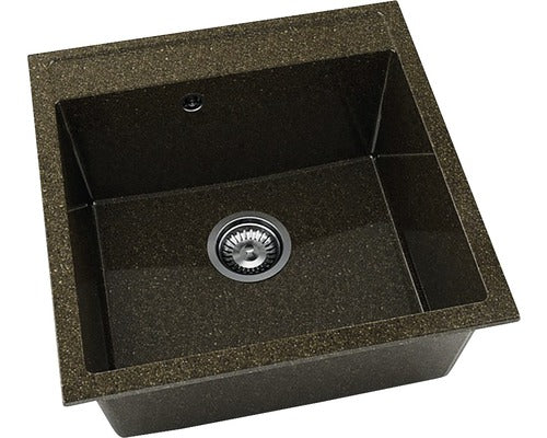 Chiuveta Bucatarie Cu O Cuva Fat Avangard 225 51x51 Cm, Fara Picurator, Granixit Brownie