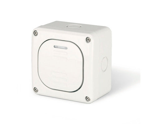 Buton Cu Revenire Scame Ip66, Montaj Aplicat, Cu Lumina, Alb