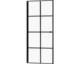 Usa dus batanta Sanotechnik Sanoflex Brava Decor 70x195 cm sticla transparenta profil negru