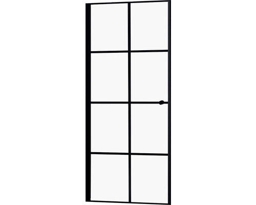 Usa dus batanta Sanotechnik Sanoflex Brava Decor 70x195 cm sticla transparenta profil negru
